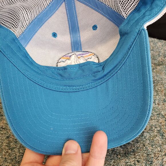 Patagonia Trucker Hat 1973 Fitz Roy Scope Unisex One Size Rounded Bill Blue - Picture 5 of 8